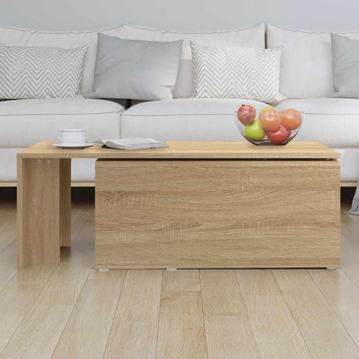 COUCHTISCH Sonoma-Eiche 150x50x35 cm Holzwerkstoff - Hellbraun, Holzwerkstoff (50/150/35cm) - furnicato