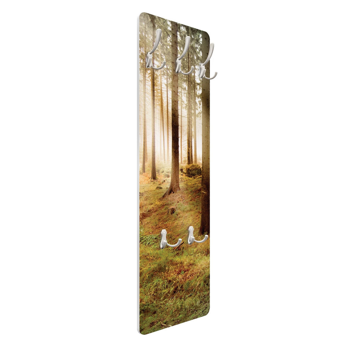 WANDGARDEROBE - No.CA48 Morning Forest 34/105 cm - Braun, Holzwerkstoff (34/105/1.6cm) - Bilderwelten