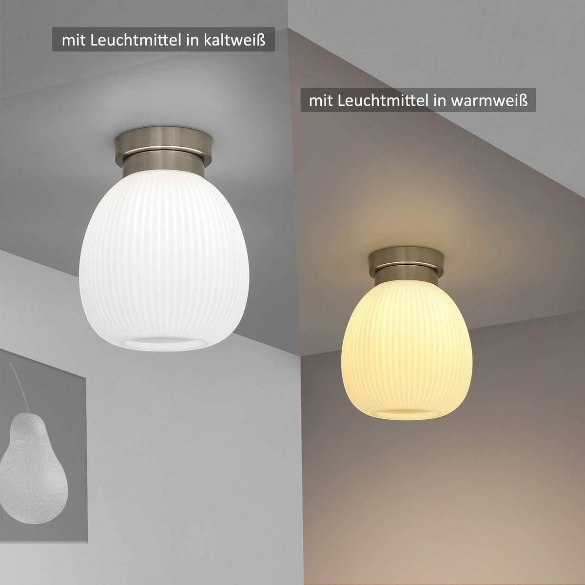 LED-DECKENLEUCHTE Volkmar 21/21/25 cm - Weiß, Glas (21/21/25cm) - Nettlife