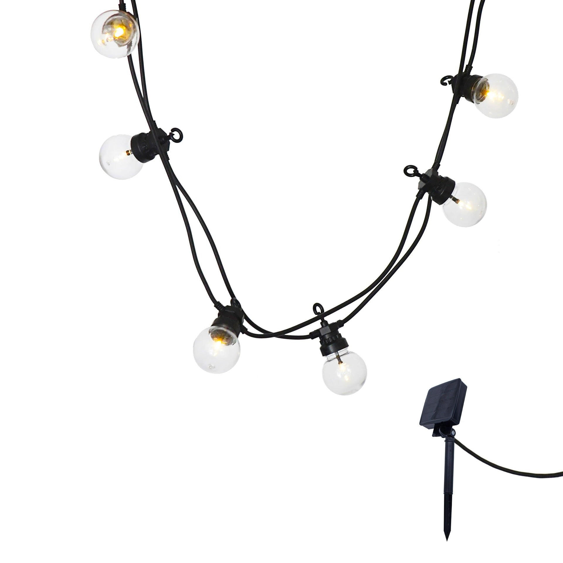 SOLAR-LICHTERKETTE PARTY weiß - Weiß, Kunststoff (570/1/1cm) - Lumisky