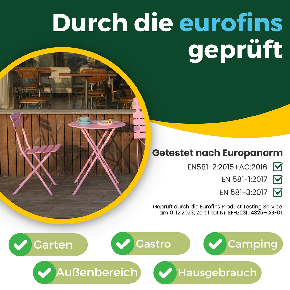 BISTRO SET Rosa - Rosa, Metall - Albatros