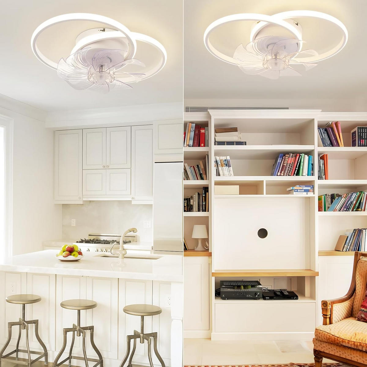 LED-DECKENLEUCHTE Yondis 33/33/16.5 cm - Weiß, Metall (33/33/16.5cm) - ZMH