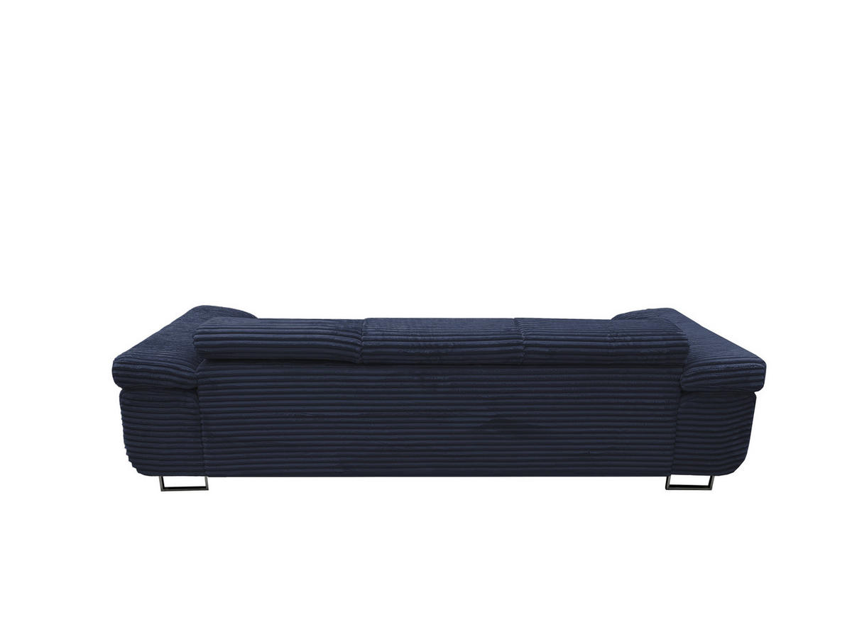 GUSTAW Sitzgarnitur 3+2+1, Schlafsofa 3-Sitzer, Cordbezug Blau - Blau, Textil (225/92/101cm) - KS Home Concept