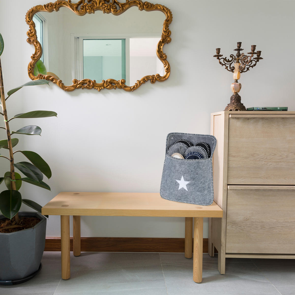 6XPANTOFLE pro hosty - různobarevná, textil (31.5/37.5/10cm) - Relaxdays