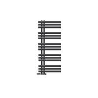 BADHEIZKÖRPER Iron EM 500x1200 mm Anthrazit mit Ventil Eckform - Anthrazit, Metall (50/120/3cm) - LuxeBath