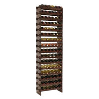 WEINREGAL NAVARRA aus Holz 219x65x28cm 96 Flaschen auf 16 Ebenen Braun geölt - Braun, Holz (65/219/28cm) - PROREGAL