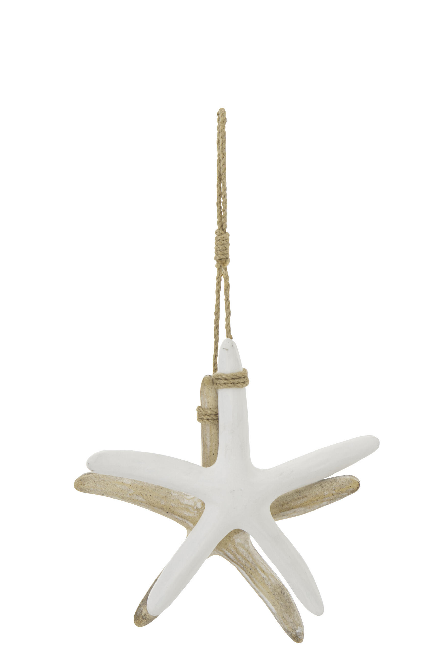 AUFHÄNGER SEESTERN (3ER SET) - Weiß, Holz (5.5/42/24cm) - J-Line