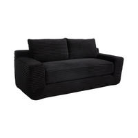 SCHLAFSOFA 2-in-1 ausklappbar Cord Schwarz - Schwarz, Holzwerkstoff (85/62/180cm) - Meubliv