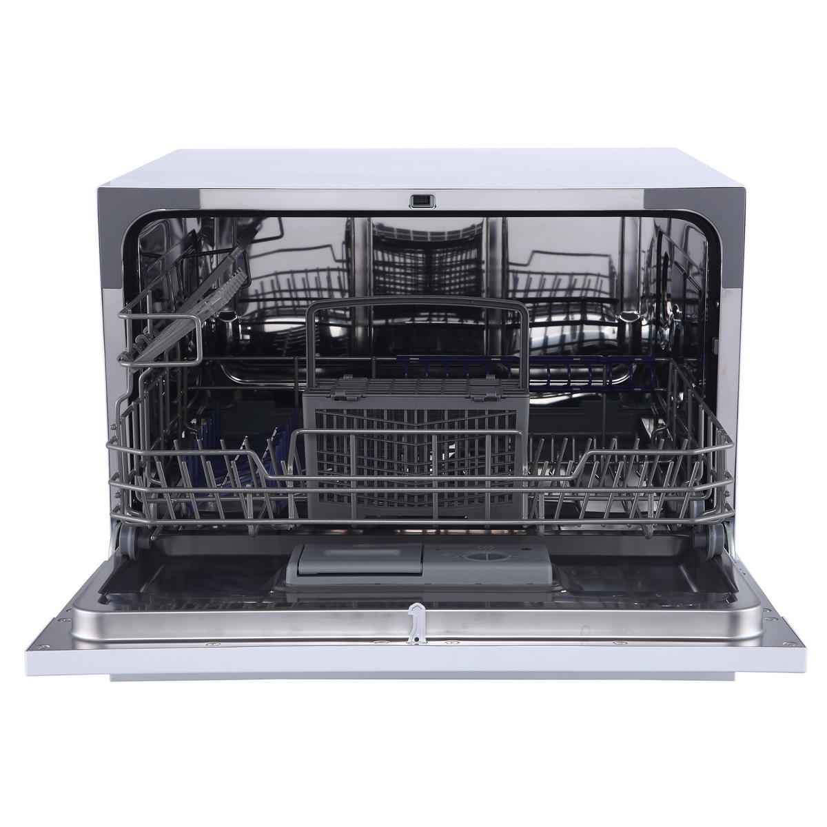 TISCHGESCHIRRSPÜLER, 6 Programme, Mini Spülmaschine für 6 Maßgedecke, Ideal für kleine Wohnungen, AquaStop, GST6AE-W weiß - Weiß, Kunststoff/Metall (55/44/50cm) - homeX