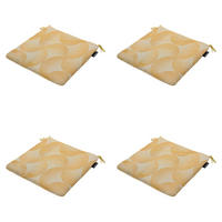 SITZKISSEN Napels - Gelb - 40/40/4,5 cm - 4er-Set - Gelb, Textil (40/4/40cm) - Madison