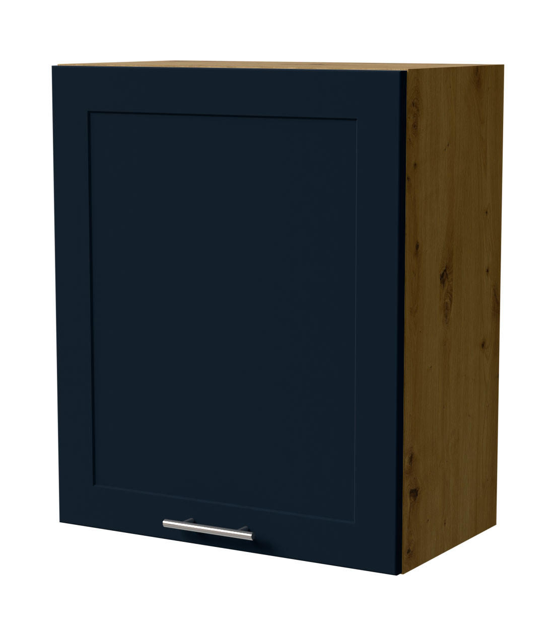 HÄNGESCHRANK Oslo W2/60 Eiche Artisan / Indigo Matt 60 / 32,5 / 72cm - Eiche Artisan/Dunkelblau, Holz/Holzwerkstoff (60/72/32.5cm) - Feldmann-Wohnen