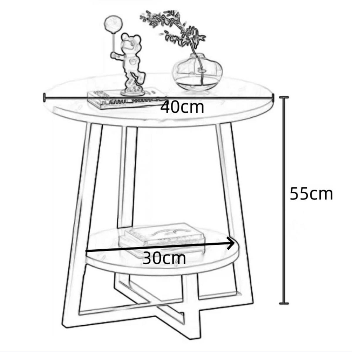 GARTENBEISTELLTISCH , 40 × 55 cm - Braun, Metall (40/40/55cm) - Authentics