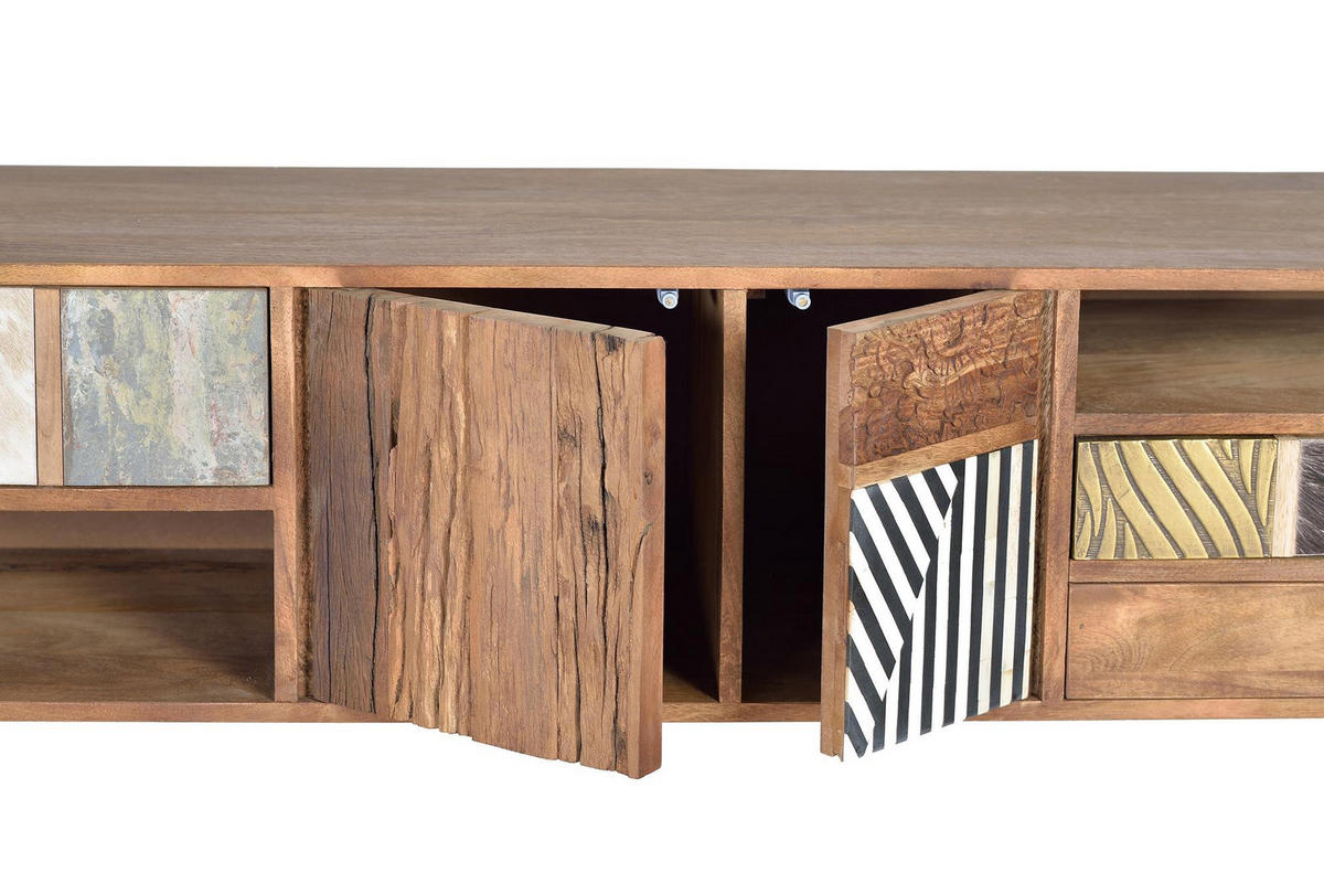 TV-SCHRANK aus Mangoholz - Braun, Holz (160/50/40cm) - Giner y Colomer