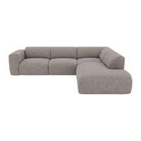 SOFA - 6 Personen - stoff - grau Pogni - Grau, Kunststoff/Textil (269/73/221cm) - Vente-Unique