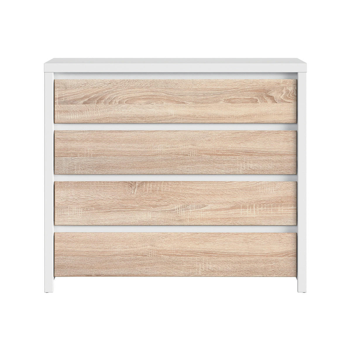 KOMODA Soren Les in bela barva - bela, leseni material (105/92/40cm) - Petits-meubles