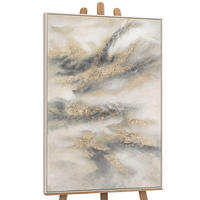 GEMÄLDE Wolkenmelodie Schattenfugenrahmen Beige 120x80 cm - Beige, Holz (120/80cm) - YS-art gallery