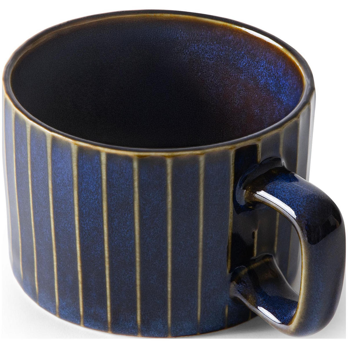 KAFFEETASSE AD STRIPES, 6-tlg - Dunkelblau, Keramik (8.7/5.8/11.5cm) - KONSIMO®