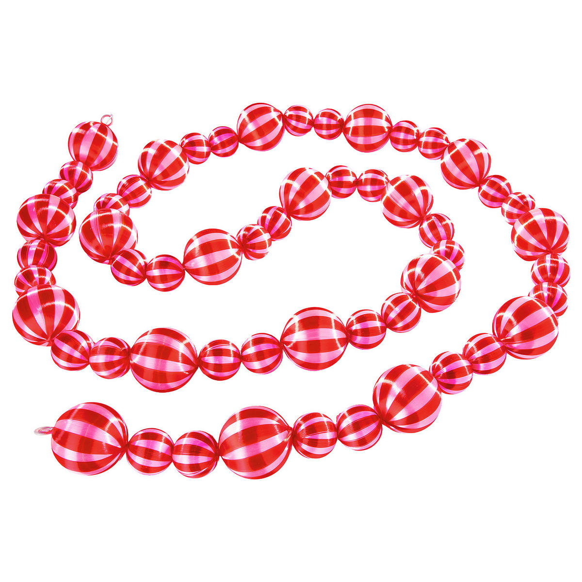 GIRLANDE X-Mas Fadenkugel - Rot, Kunststoff (180/4/4cm) - Butlers