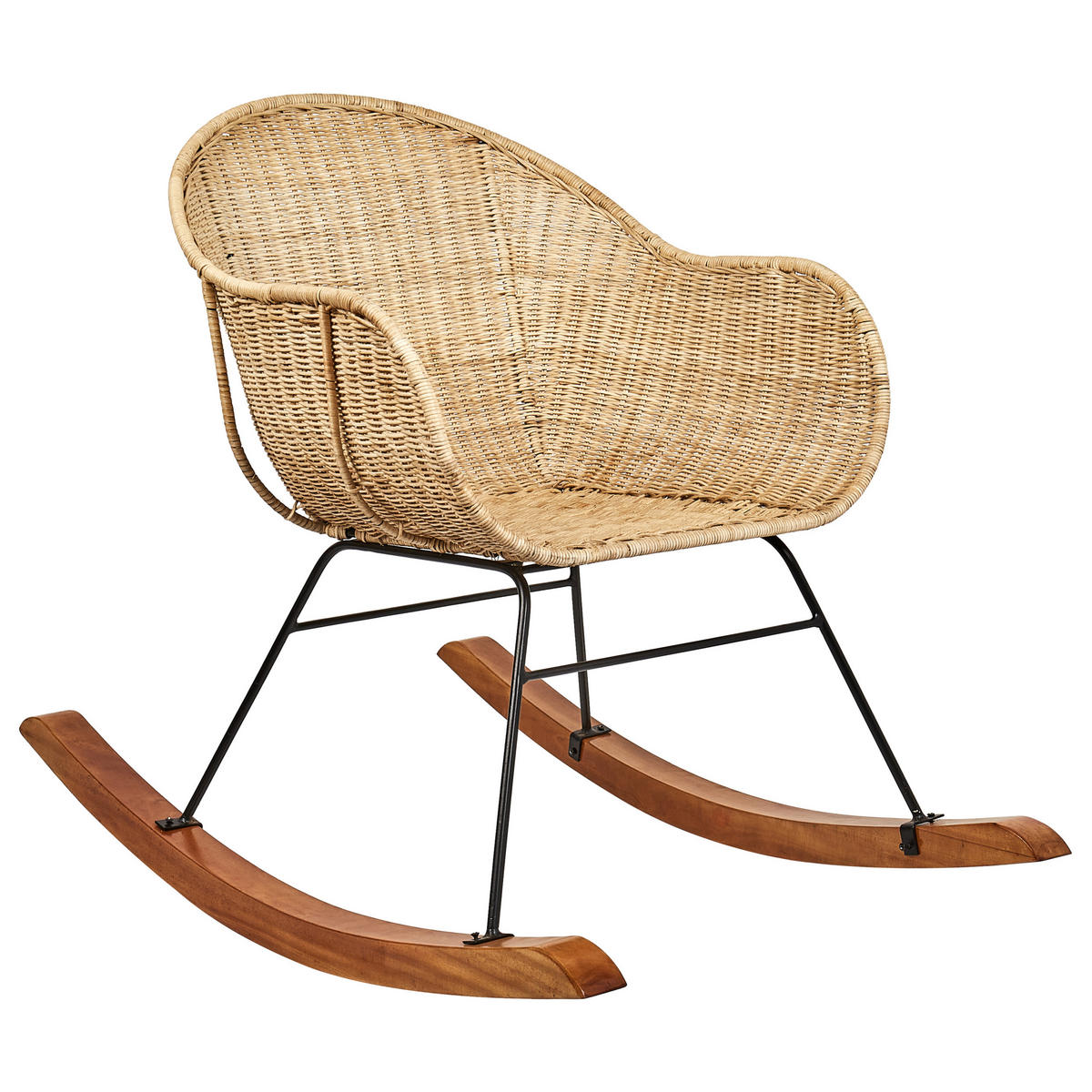 SCHAUKELSTÜHLE 2er Set Naturfarben Lavinio - Naturfarben, Naturmaterialen (61/80/98cm) - Beliani