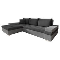 ECKSOFA Bangkok Mini - Greige/Silberfarben, Holz/Textil (274/182cm) - MIRJAN24