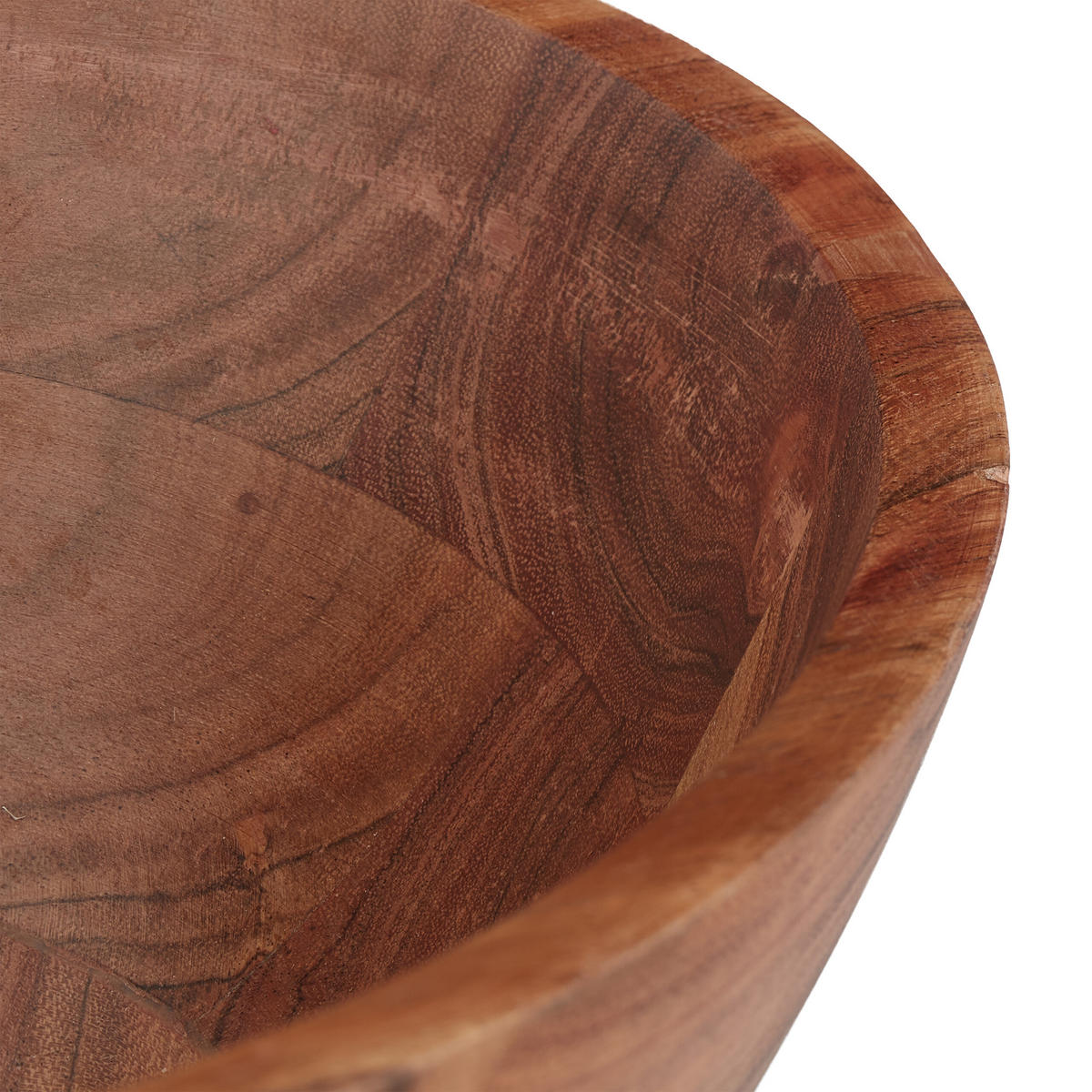 2-tlg.SALATSCHÜSSEL-SET - Braun, Holz/Kunststoff (25/25/12cm) - Relaxdays