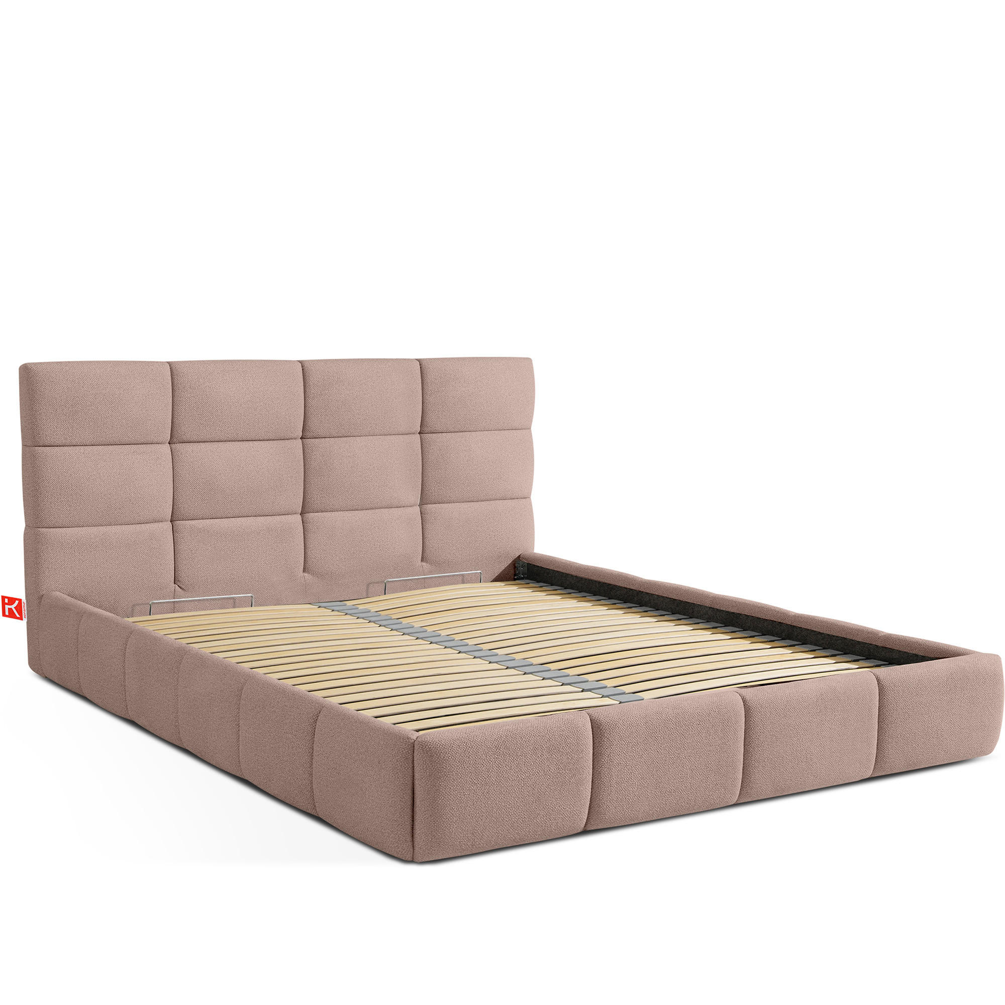 POLSTERBETT ALTOS Bouclé, rosa - Rosa, Holz/Holzwerkstoff (160/200cm) - KONSIMO®