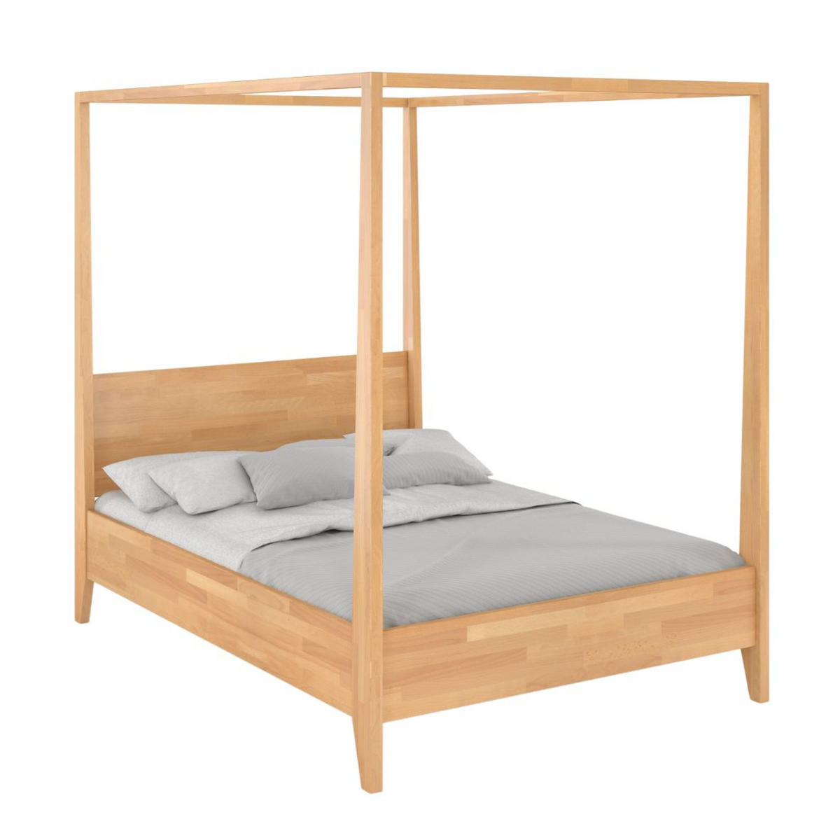 HIMMELBETT Canopy 180/200 in Naturfarben - Buchefarben, Holz/Buchenholz (180/200cm) - Visby