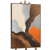 GEMÄLDE Abendliche Hügel Schattenfugenrahmen Grau 140x100 cm - Grau, Holz (140/100cm) - YS-art gallery