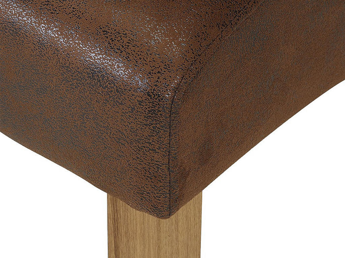 STUHL - 47 cmcm x 63 cmcm - Stoff, Stoff - Schokoladenbraun, Naturfarben Hell - SANTOS - Braun/Naturfarben, Textil (47/107/63cm) - Vente-Unique