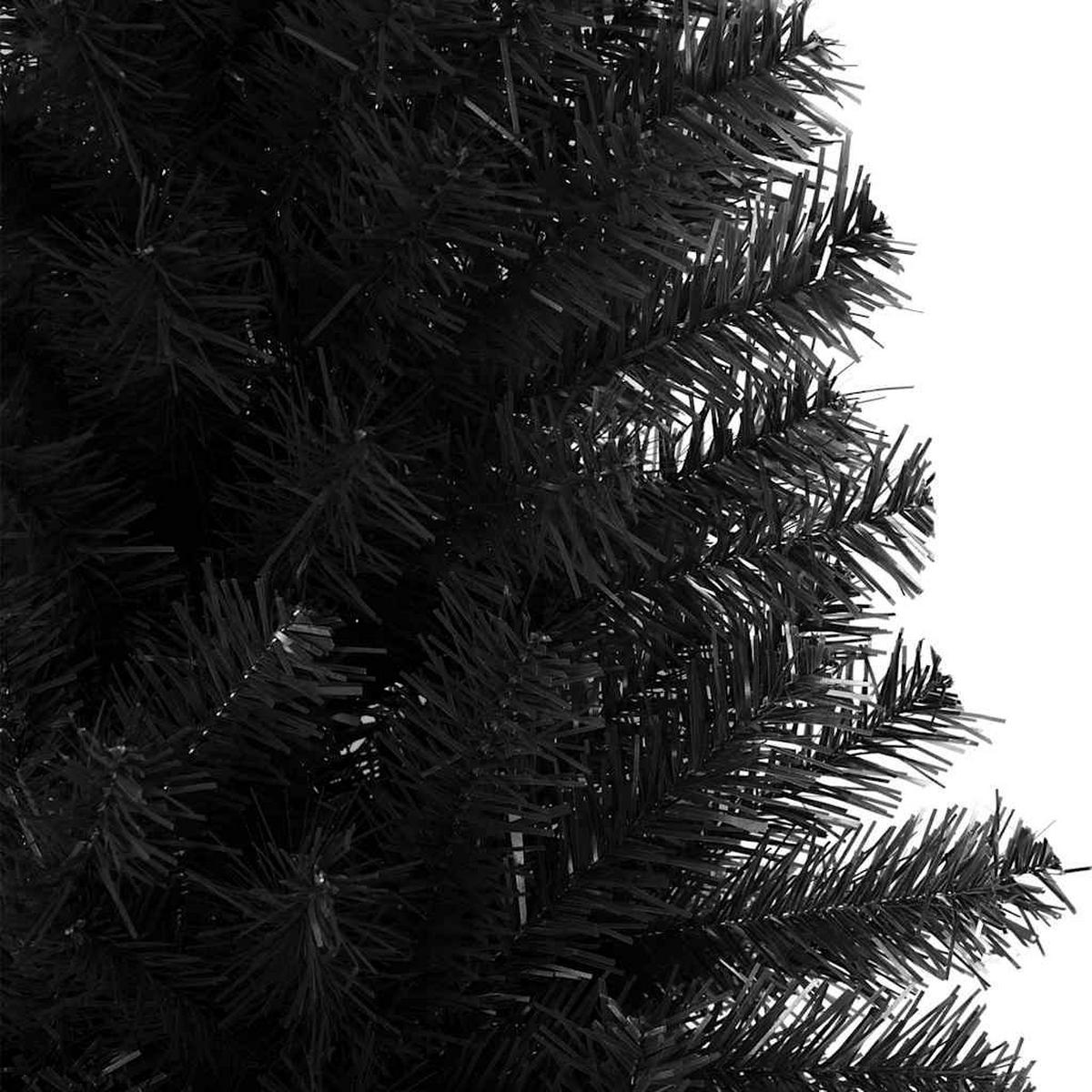 WEIHNACHTSBAUM Künstlicher Mit Ständer Schwarz 180 Cm Pvc - Schwarz, Kunststoff (180cm) - vidaXL