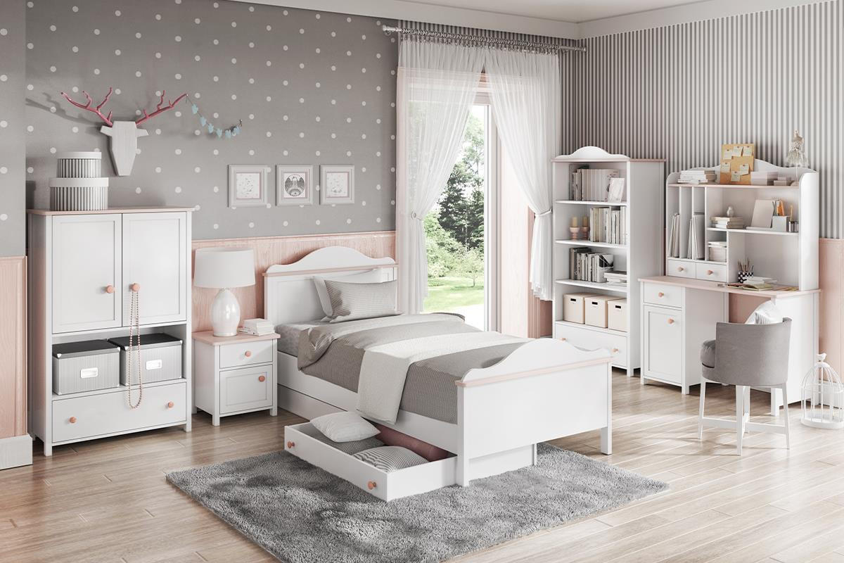 TISCH GIGLU - Weiß, Holzwerkstoff (110/47/60cm) - KONSIMO®