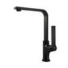 KÜCHENARMATUR mit 360° Drehbar Edelstahl Einhebelmischer Schwarz Matt - Schwarz, Metall (22.5/10.1/30.3cm) - EMKE