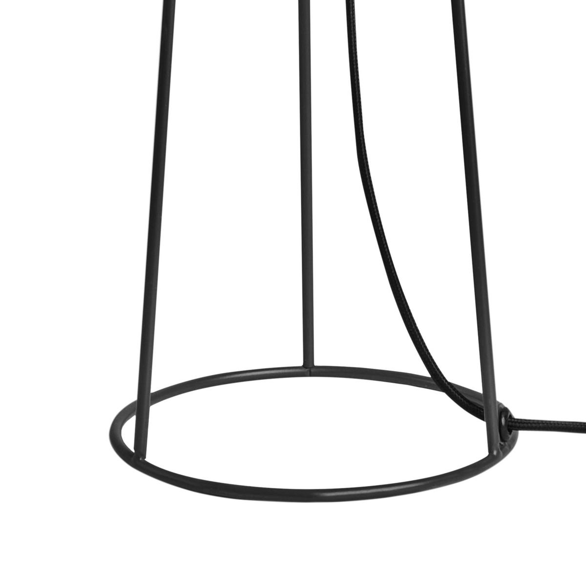 TISCHLAMPE Metall Schwarz Mopan - Schwarz, Metall (30/30/52cm) - Beliani