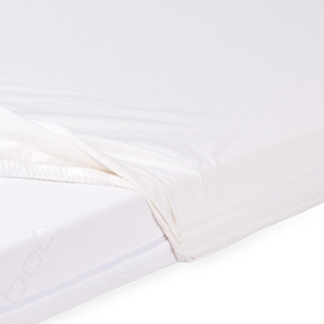 BETTLAKEN Bamboo Baby mit Gummizug - Weiß, Textil (60/120cm) - Mr Mattress