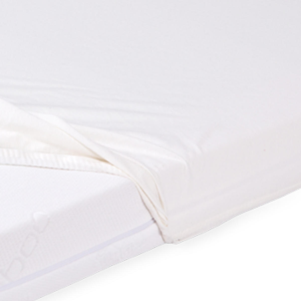 BETTLAKEN Bamboo Young mit Gummizug - Weiß, Textil (80/160cm) - Mr Mattress