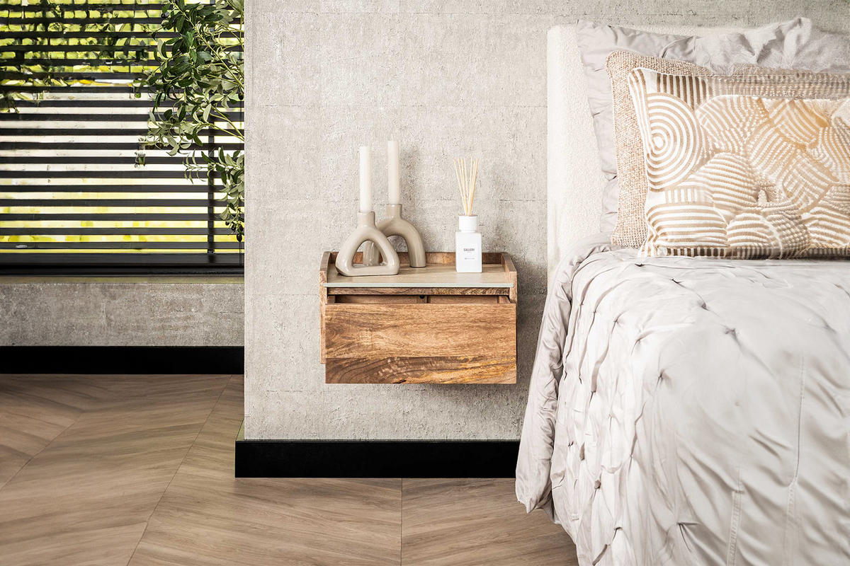 NACHTTISCH NORYN Holz Mango - Braun, Holz (40/19/35cm) - KAWOLA