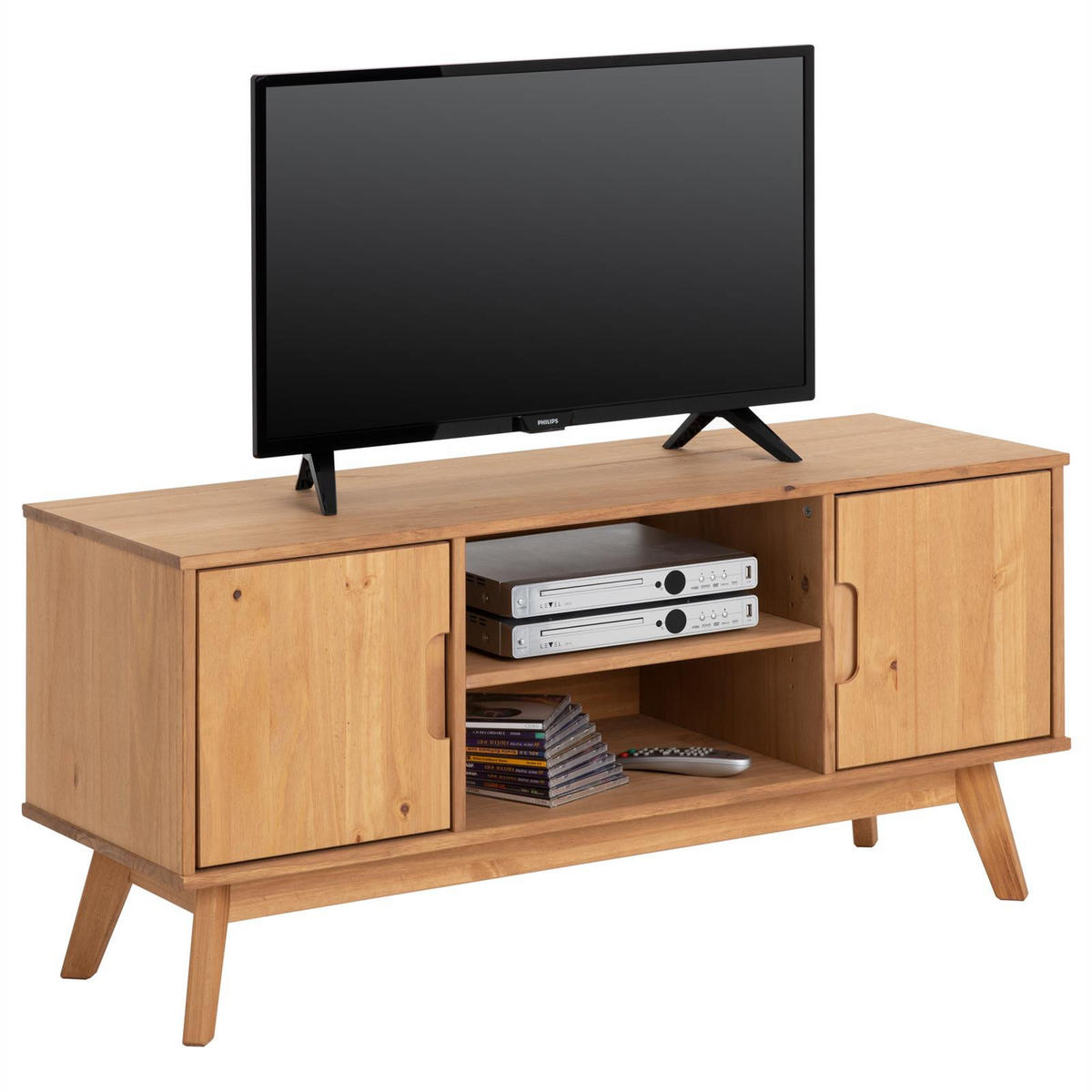 LOWBOARD TIVOLI - Braun, Holz (114/54/39cm) - IDIMEX