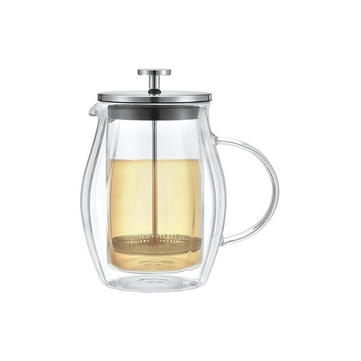 TEEKANNE Silber 10/10/20 cm KB7683 - Silberfarben, Glas (0.6L) - Klausberg 