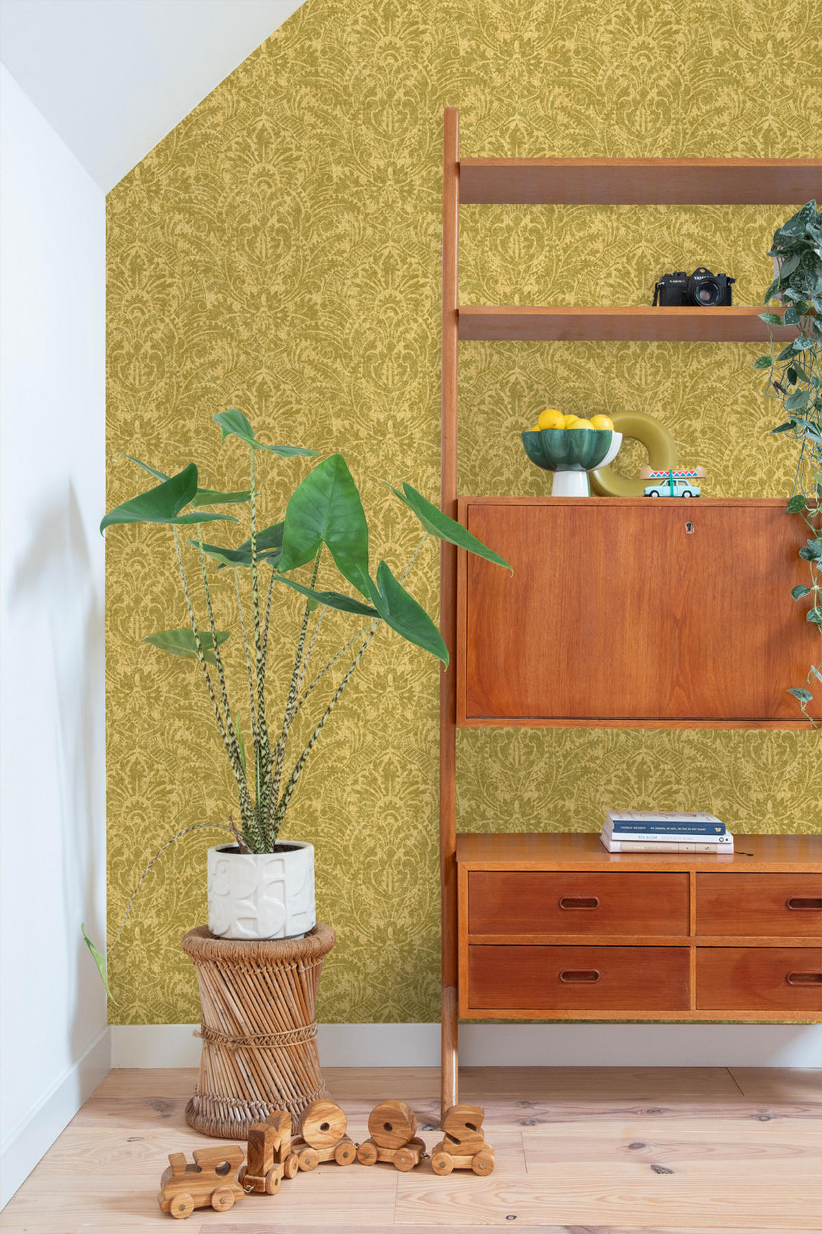 TAPETE Ornamente 50 x 900 cm - Gelb, Papier (50/900cm) - ESTAhome