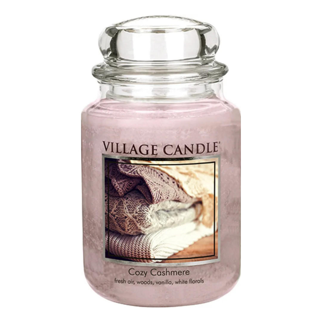 DUFTKERZE Cozy Cashmere Rosa Glas 602 g 2 Dochte - Pink, Glas (15cm) - Village Candle