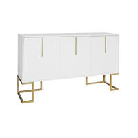 SIDEBOARD DE-38281 3 Türen mit verstellbaren Regalen Weiß - Weiß, Holzwerkstoff (138/80.5/40cm) - ComfortXL