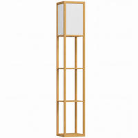 STEHLEUCHTE MDF Eiche Weiß - Eichefarben, Holzwerkstoff (26/26/160cm) - HOMCOM