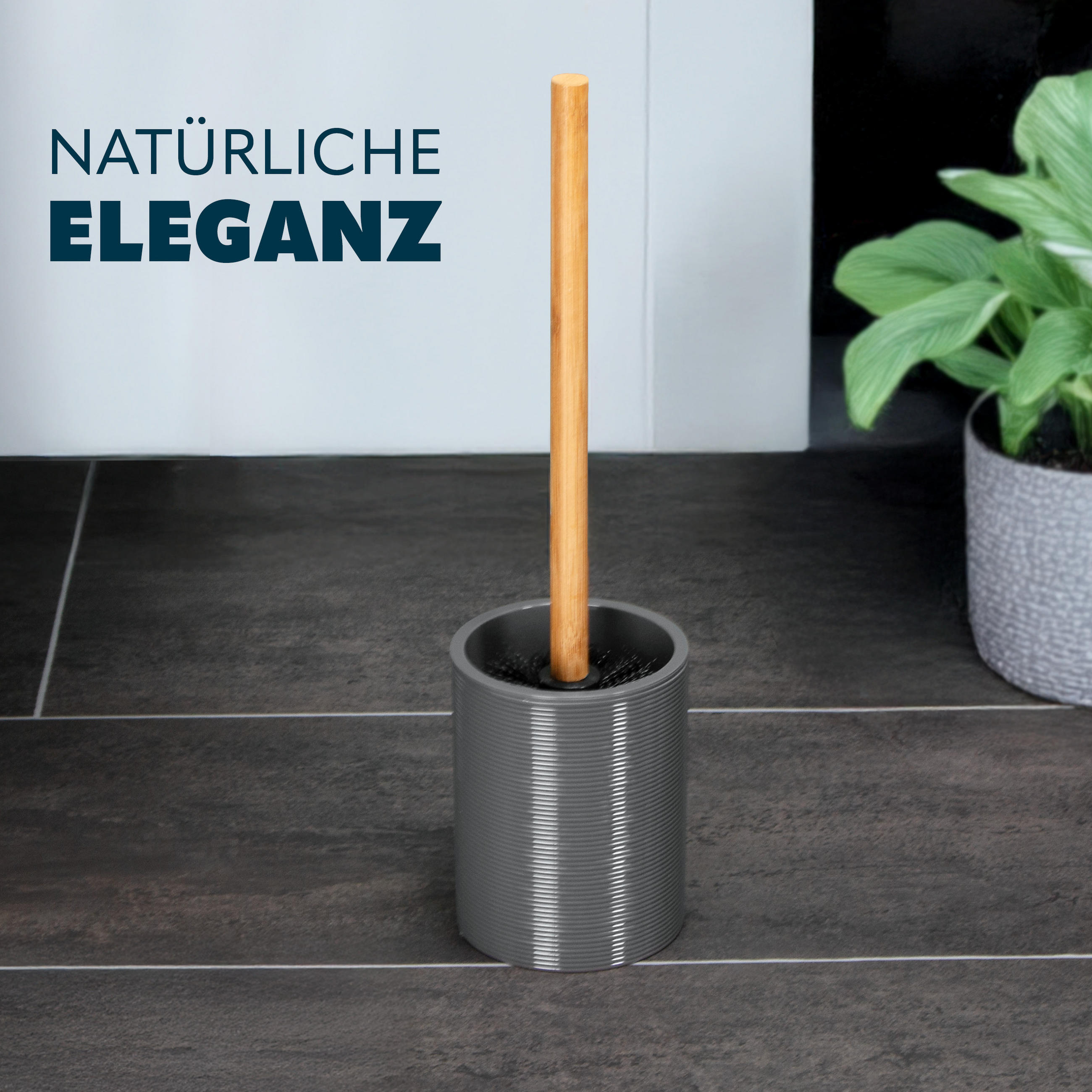 WC-BÜRSTE SEGNO, grau - Grau, Kunststoff (10.4/39/10.4cm) - bremermann