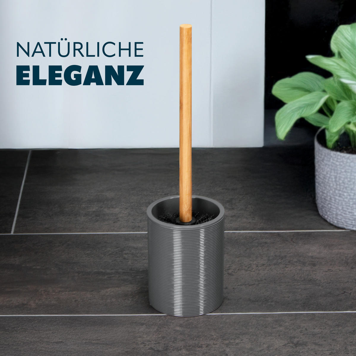 WC-BÜRSTE SEGNO, grau - Grau, Kunststoff (10.4/39/10.4cm) - bremermann