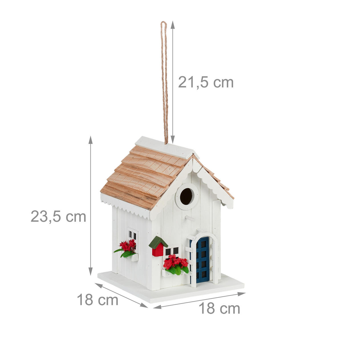 DEKOVOGELHAUS - Multicolor, Holz (18/23.5/18cm) - Relaxdays