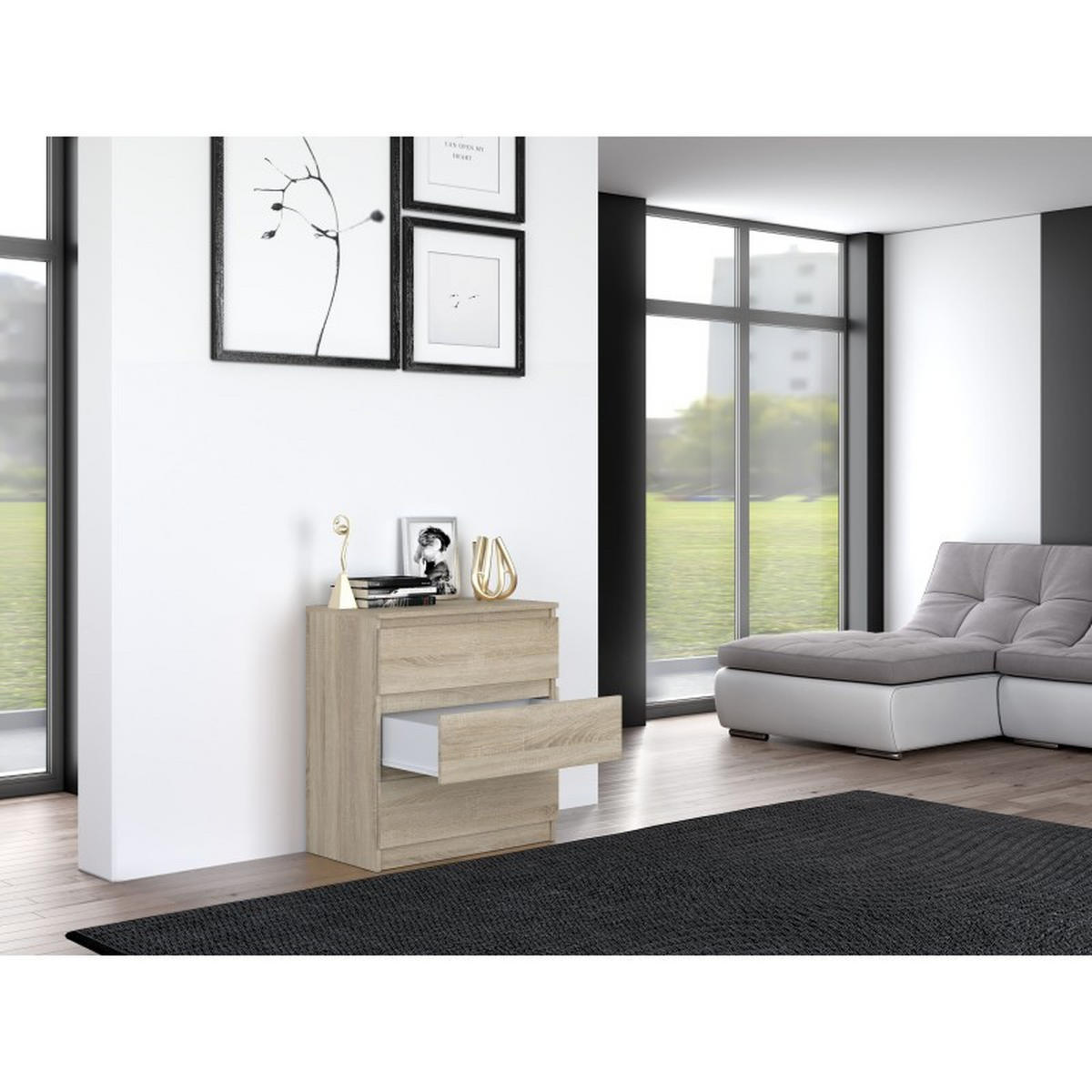 KOMMODE Sonoma Eiche 70/75/40 - Sonoma Eiche, Holzwerkstoff (70/75/40cm) - RAUMHIRSCH FURNITURE