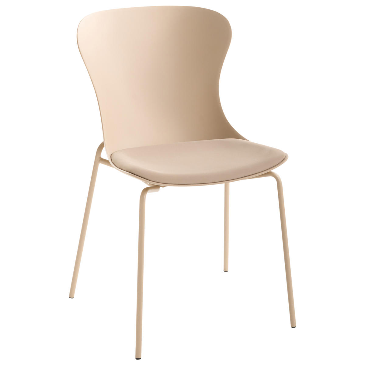 ESSZIMMERSTUHL 2er-Set Beige Pitsburg - Beige, Kunststoff (49/84/52cm) - Beliani