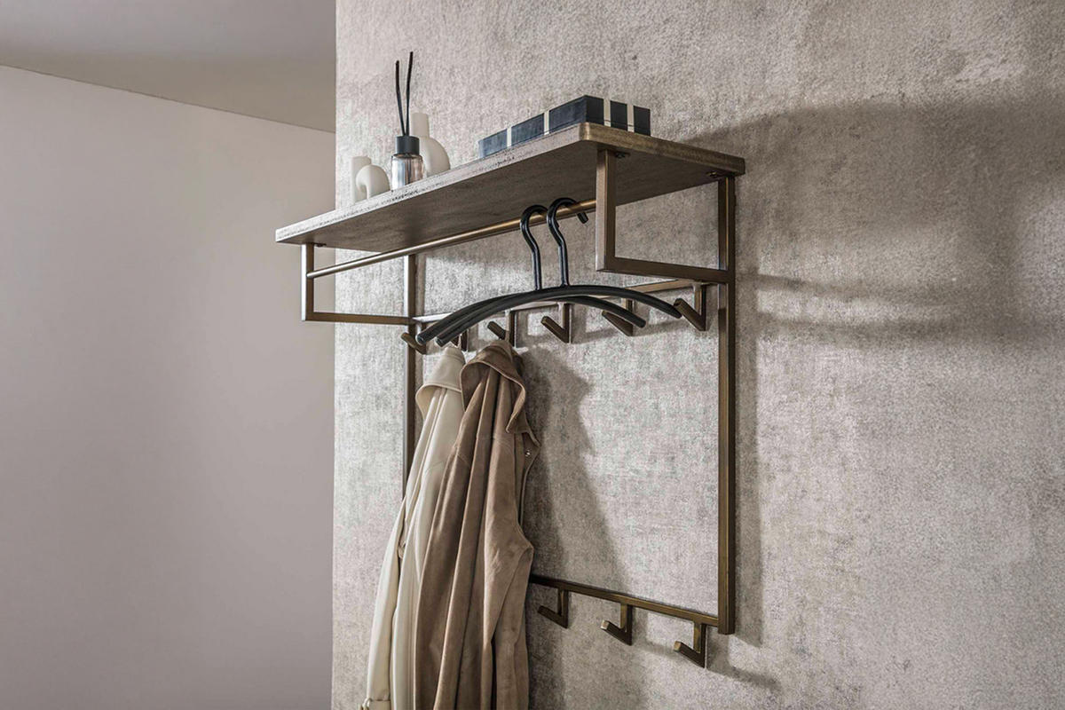 GARDEROBE AUREA Bronze Metall - Bronzefarben, Metall (100/80/33cm) - KAWOLA