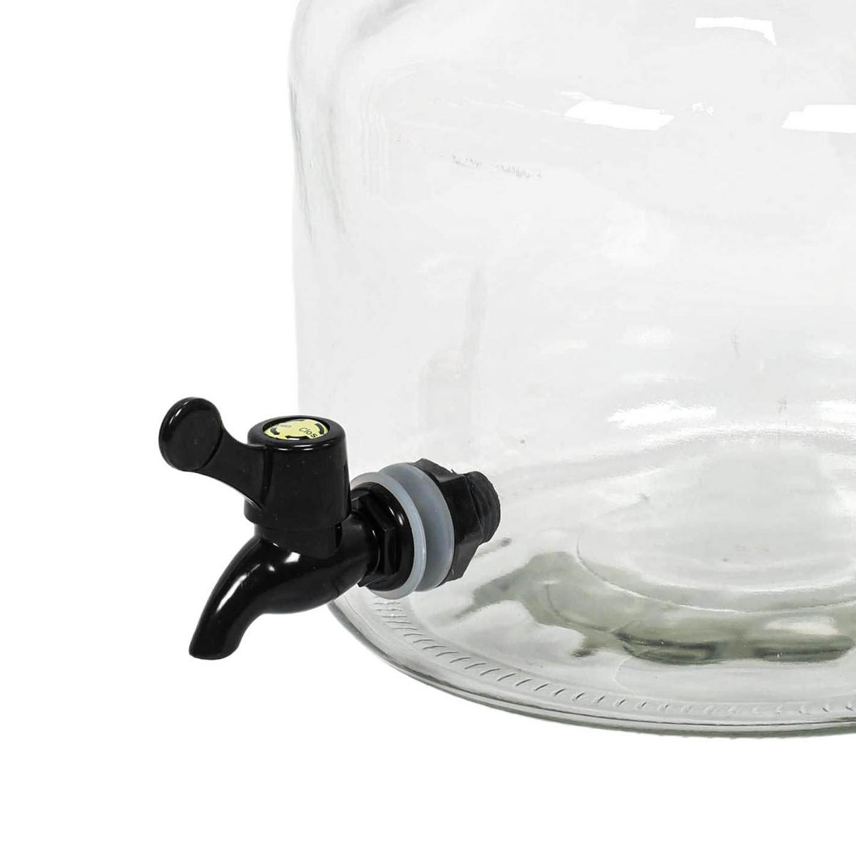 GLASBEHÄLTER mit Zapfhahn Transparent 5,2 l 20,5/20,5/23 cm - Transparent, Glas (5.2L) - Home Styling Collection