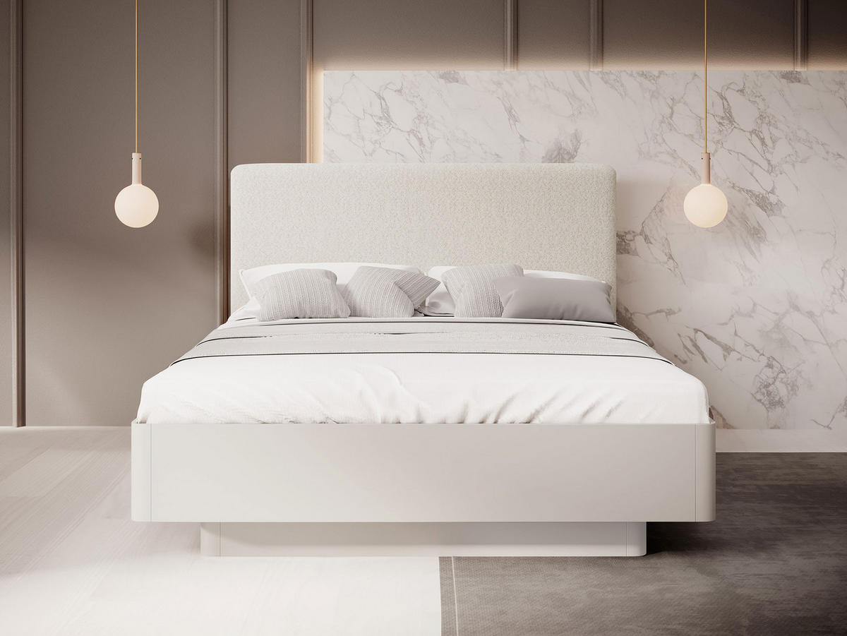 BETT Lante - Beige, Holzwerkstoff/Metall (160/200cm) - MIRJAN24